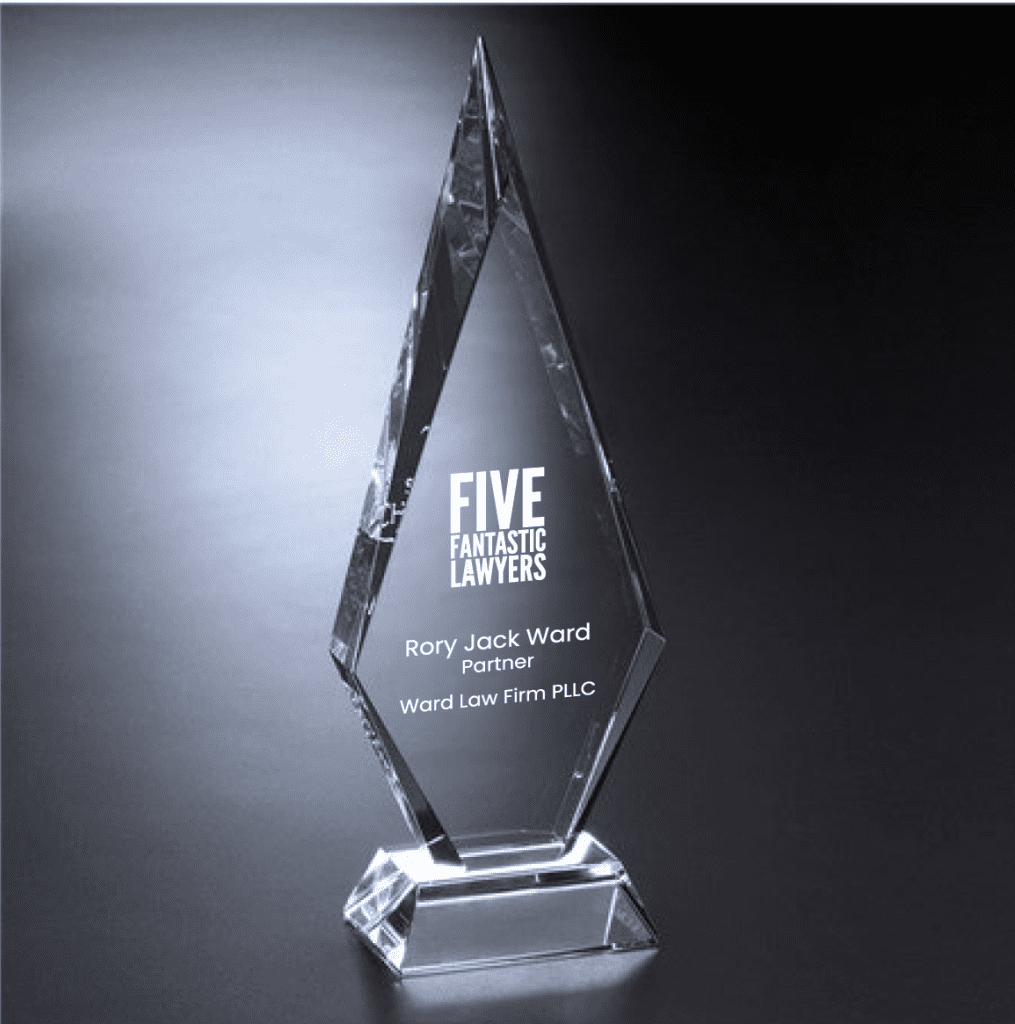 Five Fantastic Lawyers Award Trophy Rory Jack Ward